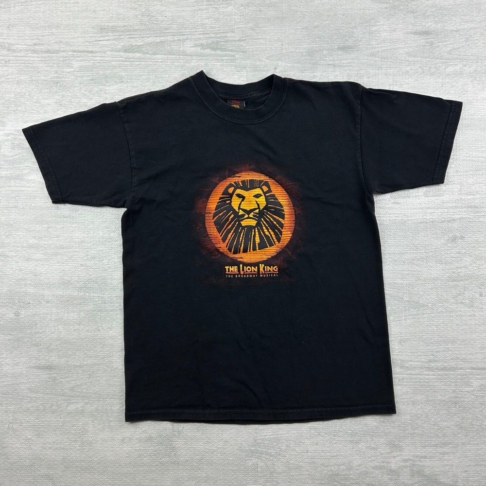 Vintage The Lion King Broadway Musical Shirt Size Small Black National Tour 02-3